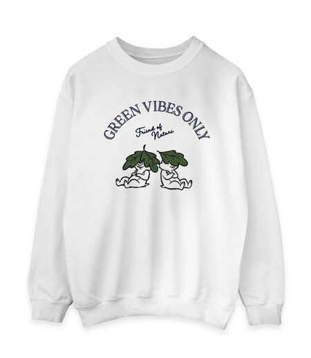 Disney - Sweat CHIP 'N DALE GREEN VIBES ONLY - Femme (Blanc) - UTBI14759