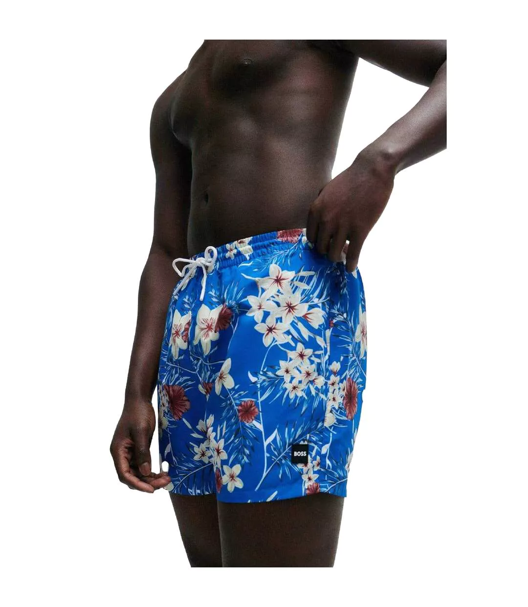 Mens Piranha Swim Shorts Blue Boss-4