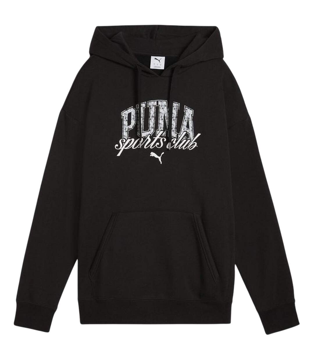 Womens/ladies Overhead Hoodie  Black Puma-2