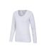 Womens/ladies Agra Slub Long-sleeved Top White Mountain Warehouse-3