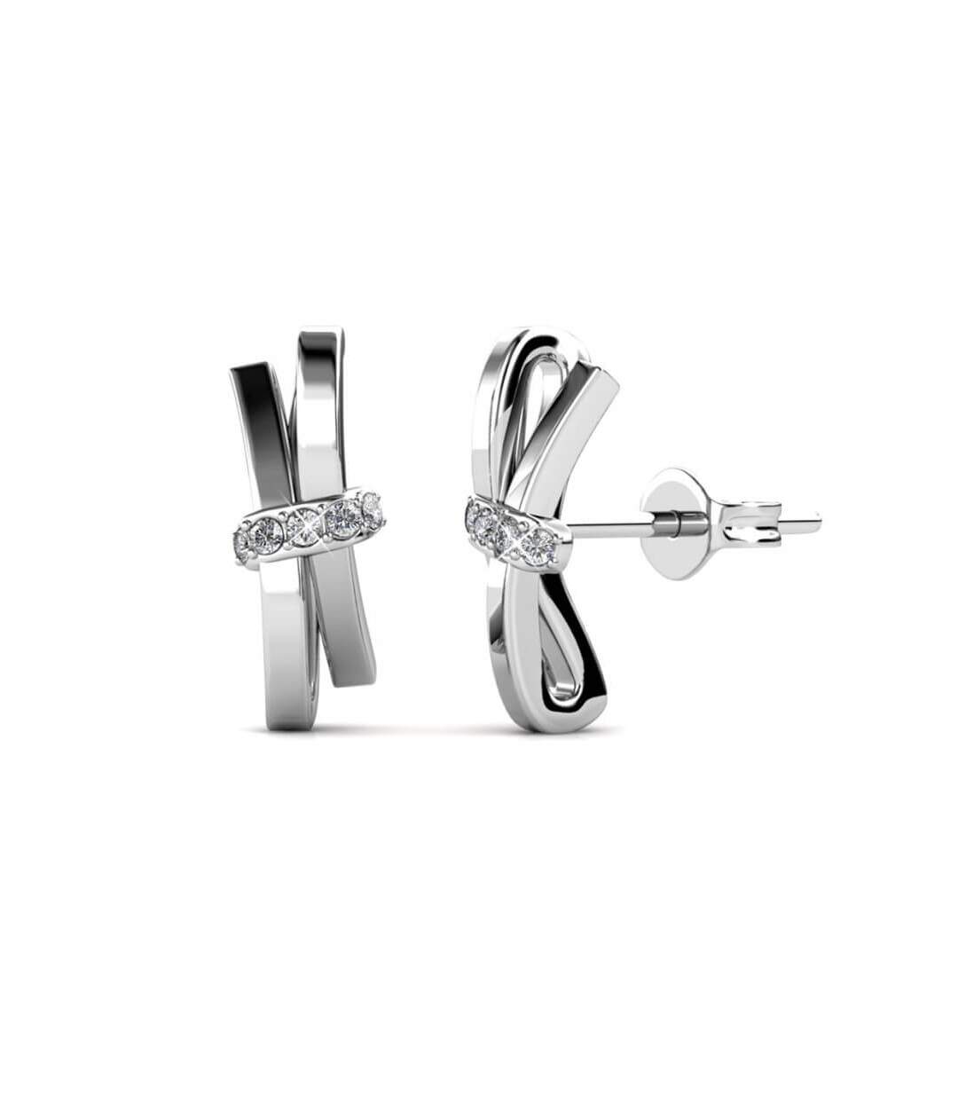 Boucles d'oreilles Luminous Bow, Cristal d'Autriche-1