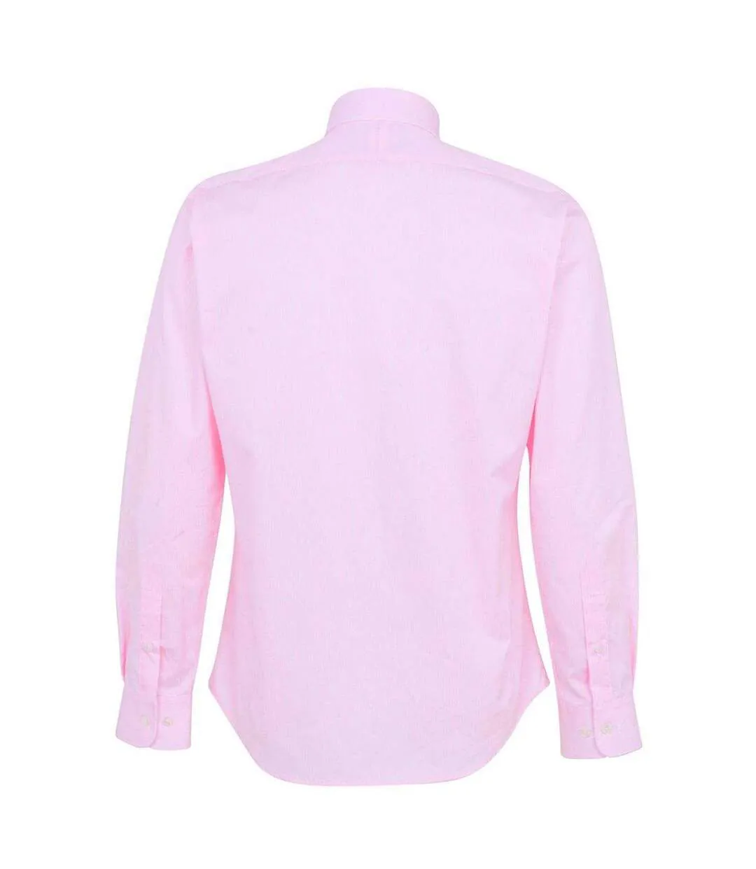 Mens Poplin Tailored Long-sleeved Formal Shirt Pink Haines And Bonner-3