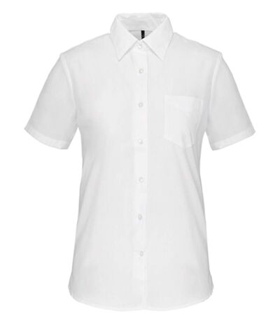 Chemise popeline manches courtes - Femme - K548 - blanc