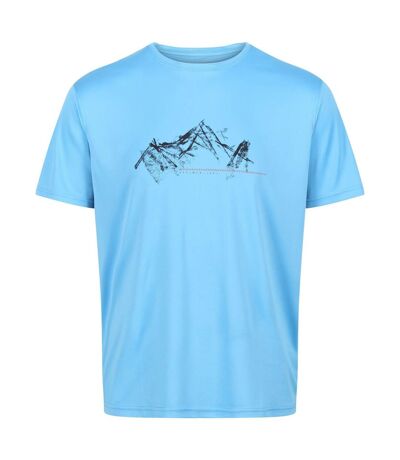 Regatta Mens Fingal VI Mountain T-Shirt (Sky Blue) - UTRG6812