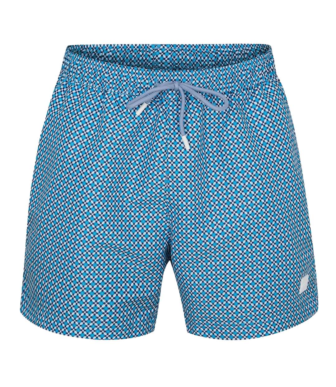 Short De Bain Motif/style Géométrique Homme Bleu Boss-2
