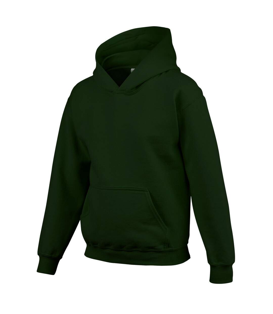 Sweat à capuche enfant vert forêt Gildan-3