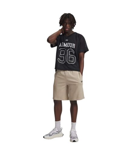 Mens Rival Logo Shorts Khaki Black Under Armour