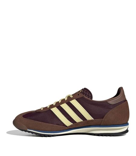 Womens/ladies Sl72 Suede Trainers Maroon Brown Adidas
