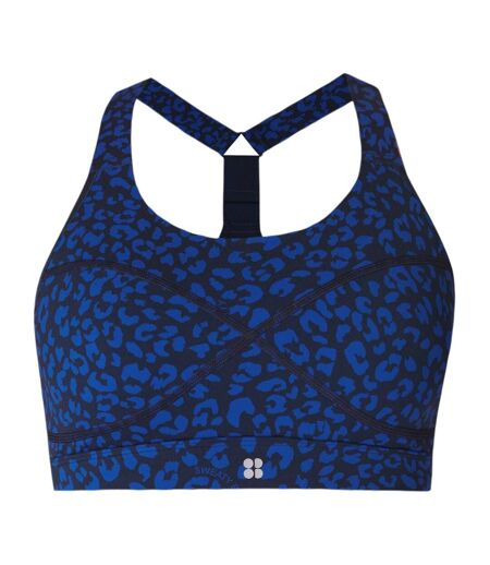 Brassière De Sport Motif/style Imprimé Léopard Power Femme Bleu Sweaty Betty