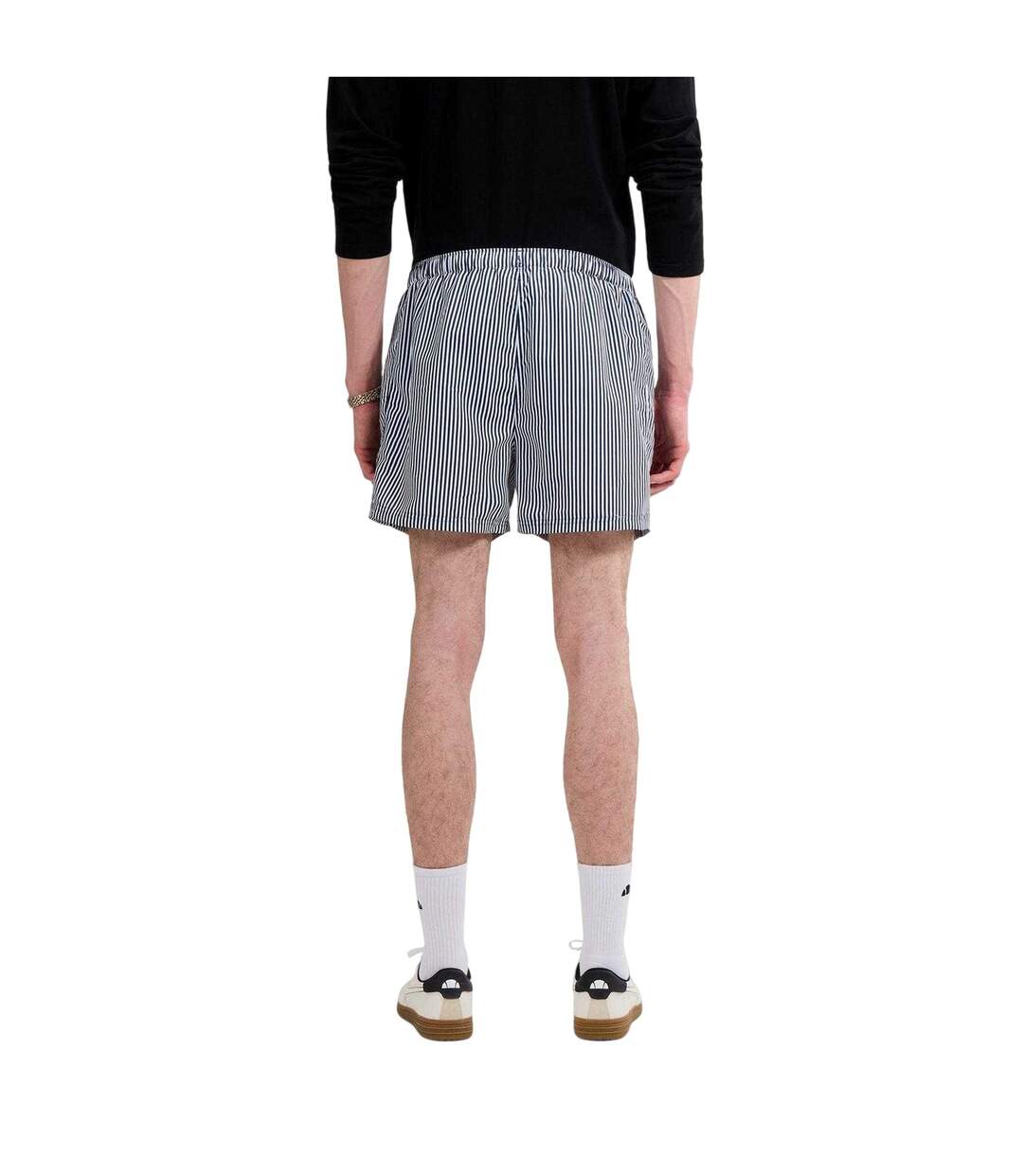 Short De Bain Sylbio Homme Blanc Bleu Marine Ellesse-3