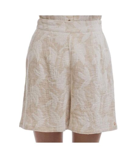 Short beige femme teddy smith floralio