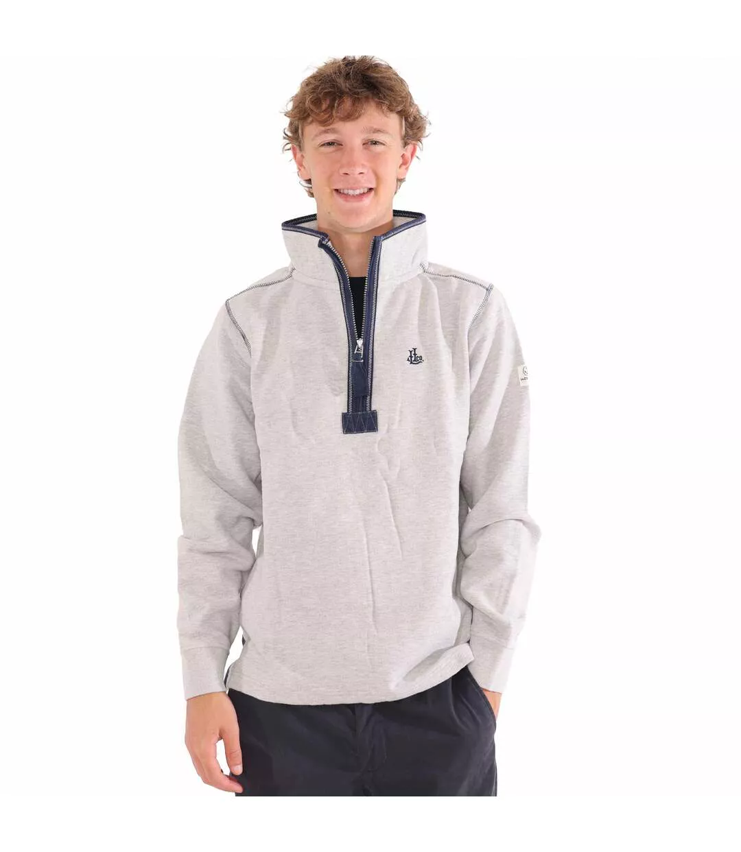 Sweat Homme Gris Chiné Lazy Jacks-2