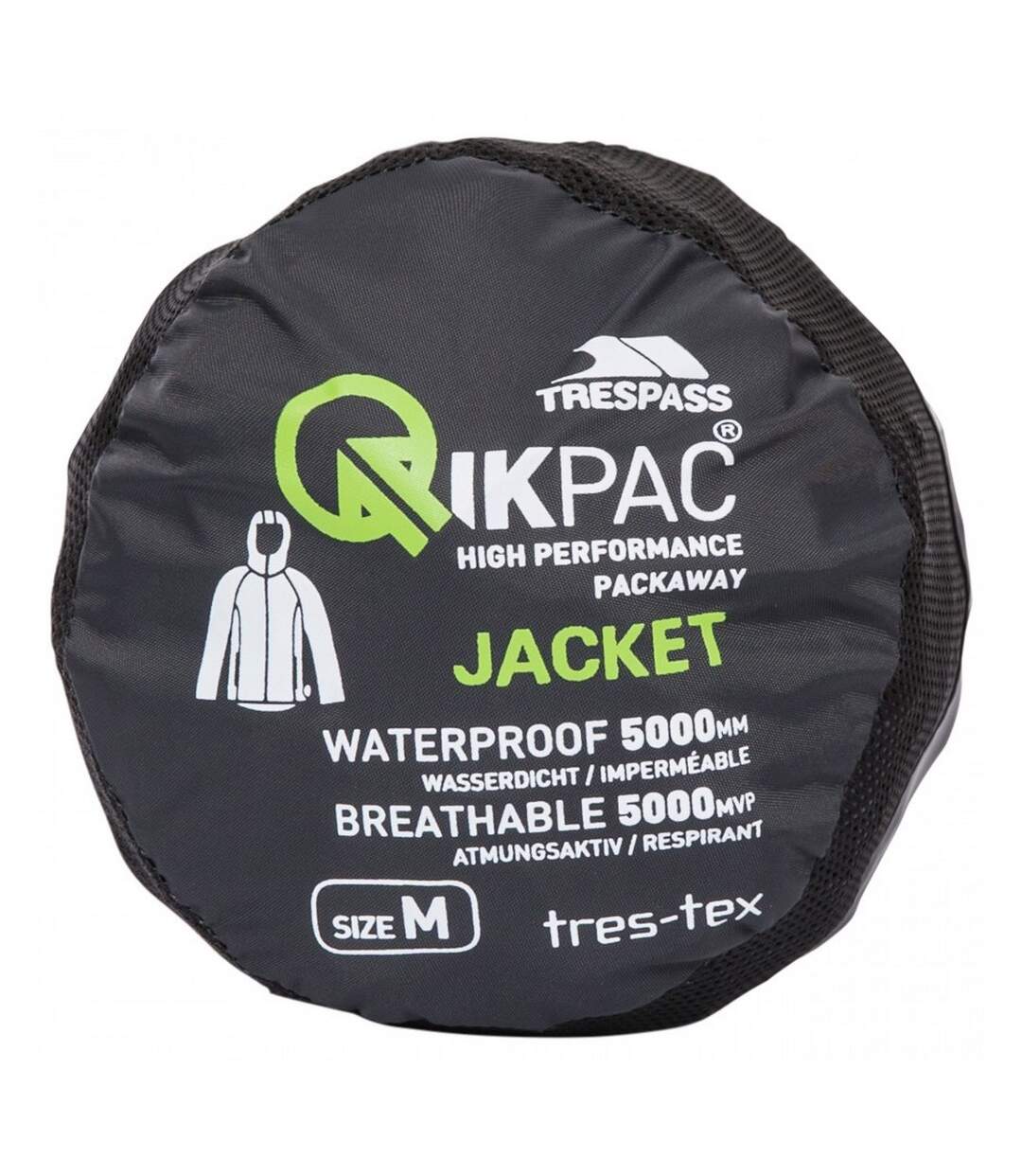 Qikpac X Unisex Packaway Jacket Flint Trespass-3