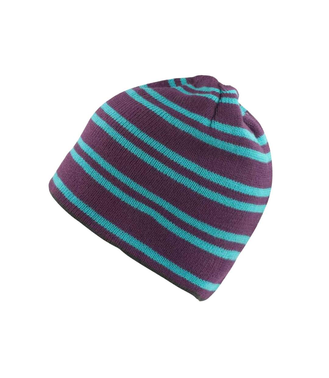 Bonnet Team Prune Turquoise Vif Gris Result Winter Essentials-1