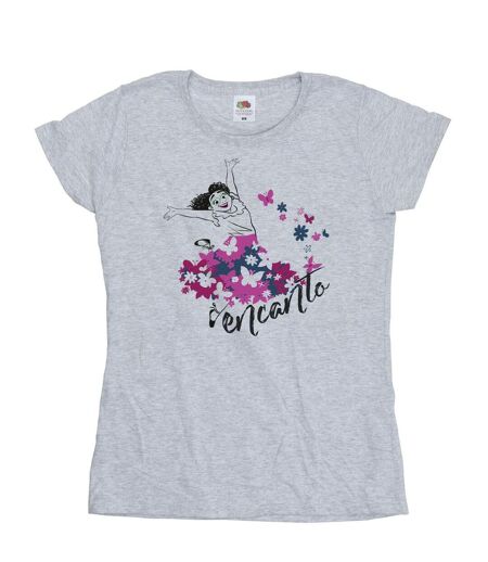 Disney - T-shirt ENCANTO MIRABEL FLOWER - Femme (Gris chiné) - UTBI19543