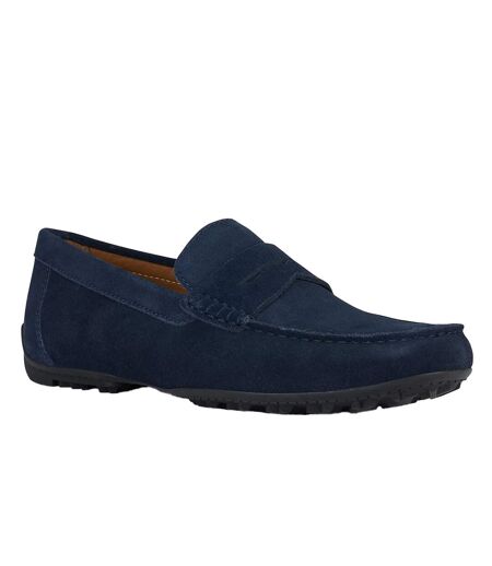 Mens Kosmopolis + Grip Suede Moccasins Navy Geox