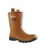 Unisex adult purofort rigpro safety wellington boots brown/black Dunlop