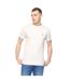 T-shirt deuxtip homme blanc cassé Crosshatch-1