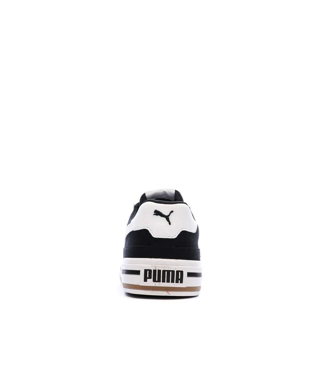 Baskets blanches/noires femme puma court classic-3