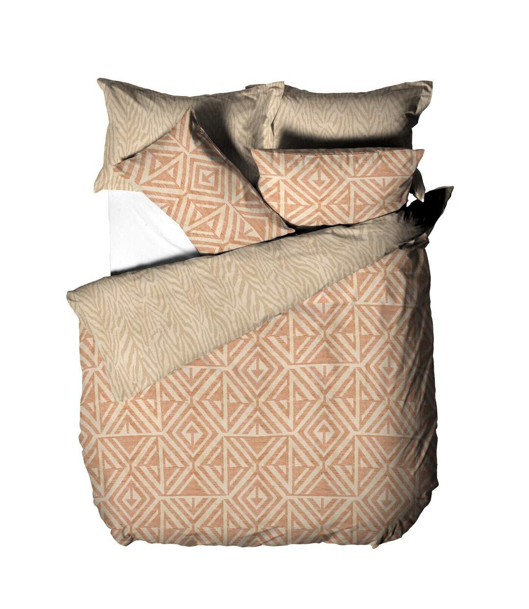 Tanza global geometric duvet set terracotta Furn