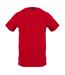 T-shirt Motif/style Emblème Circulaire Homme Rouge Plein Sport-2