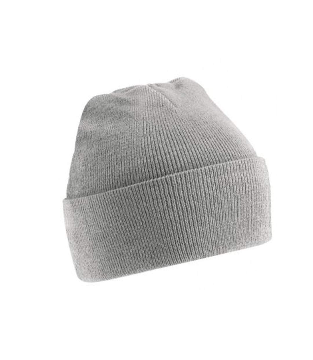 Soft feel knitted winter hat ash grey Beechfield-1