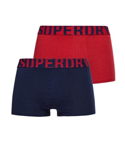 x2 Boxers Rouge/Marine Homme Superdry M3110345A - S