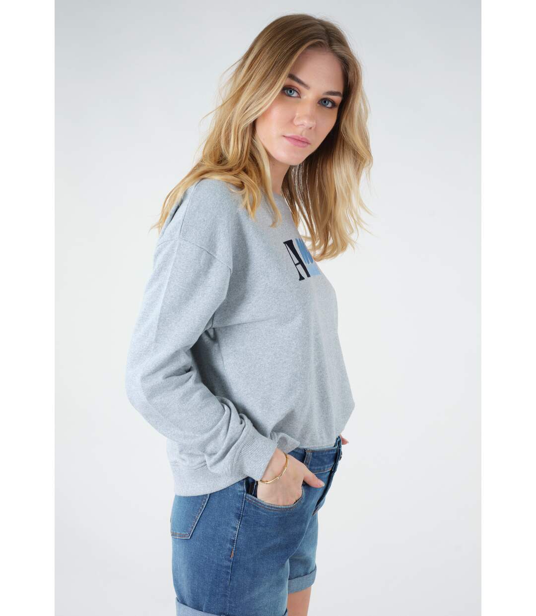 Sweat oversize avec print flocké  AMOUR-4