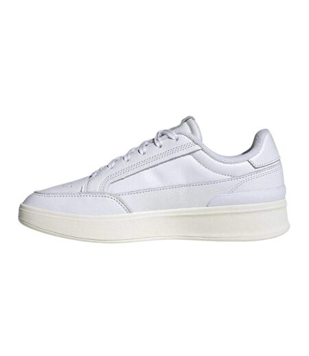 Womens/ladies Aspyre Perforated Leather Running Shoes White Silver Adidas