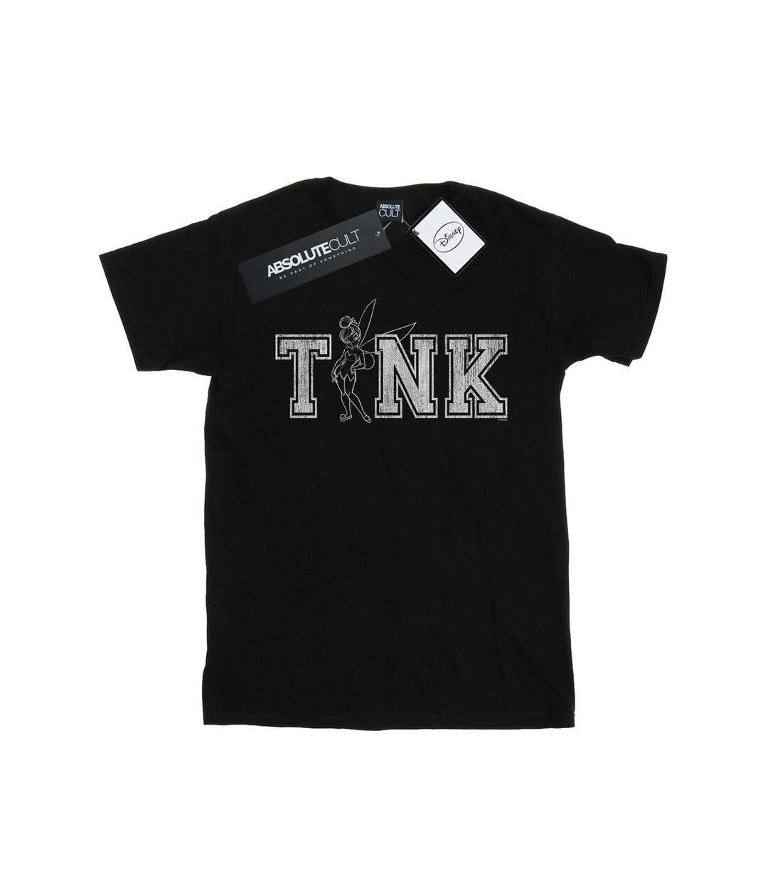Disney Femmes/Les femmes - T-shirt en coton Boyfriend Tinker Bell Collegiate Tink (Noir) - UTBI46505-1