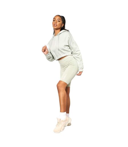 Sweat court à capuche femme vert de gris NVME NVME