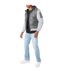 Mens Fleece Lined Jacket Charcoal Fabric-4
