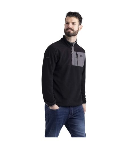 Mens Hosta Anti-pilling Fleece Top Black Trespass