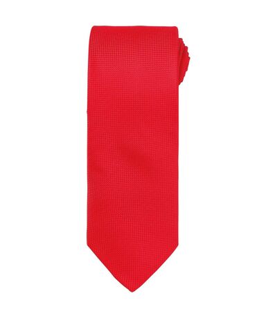Unisex adult micro waffle tie one size red Premier