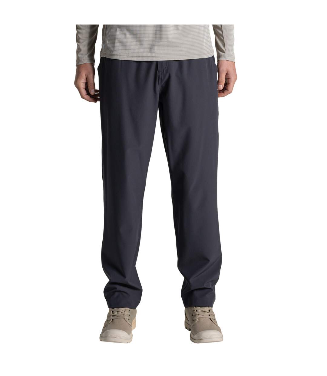 Pantalon Uni À Taille Haute Élastiquée Socco Homme Anthracite Craghoppers-1
