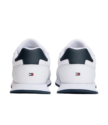 Mens Eva Stripe Leather Trainers White Tommy Hilfiger