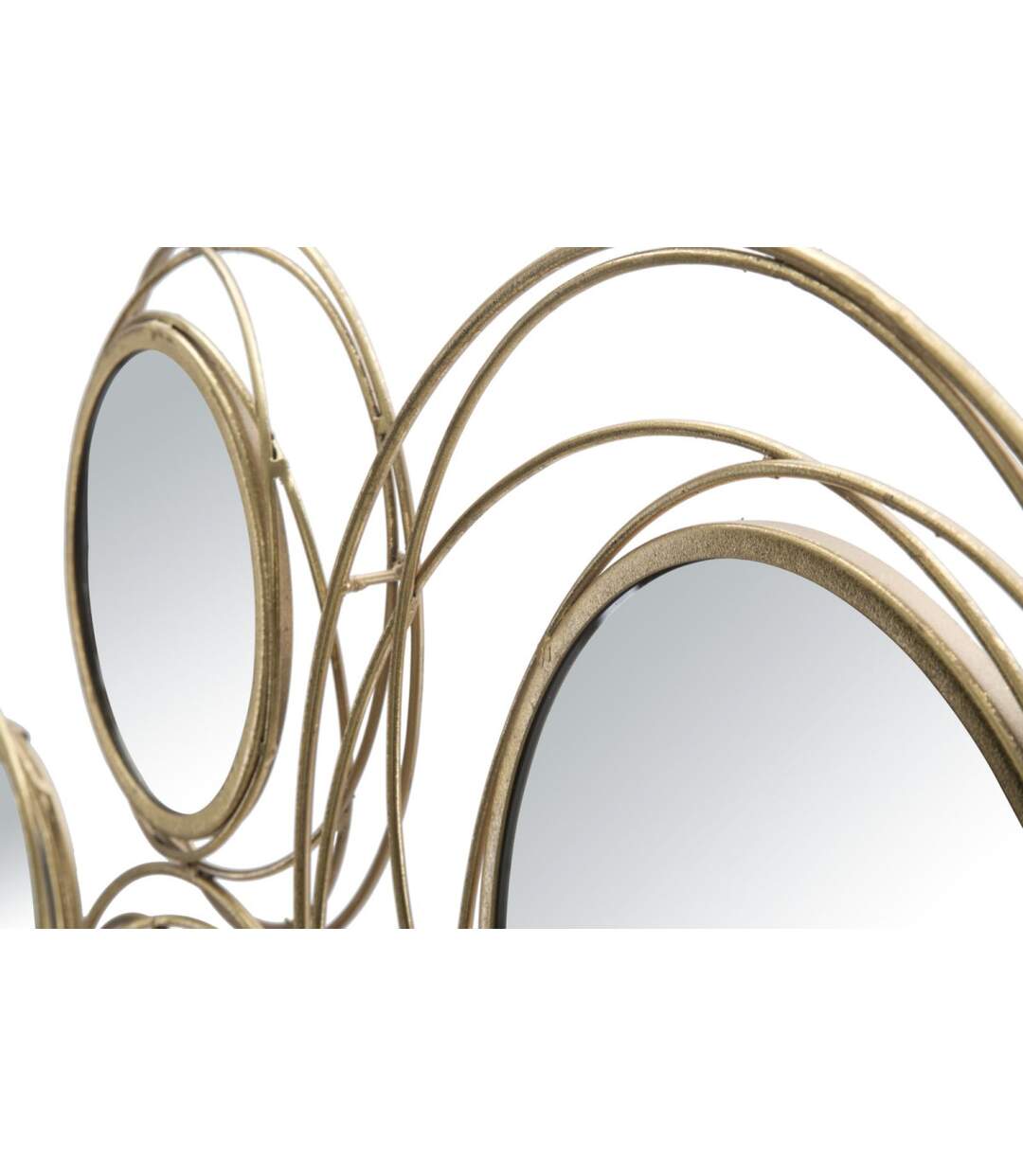 Décoration Murale 7 Miroirs Ronds 124cm Or-4