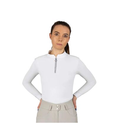 Womens/ladies elrick show long-sleeved competition shirt white Coldstream