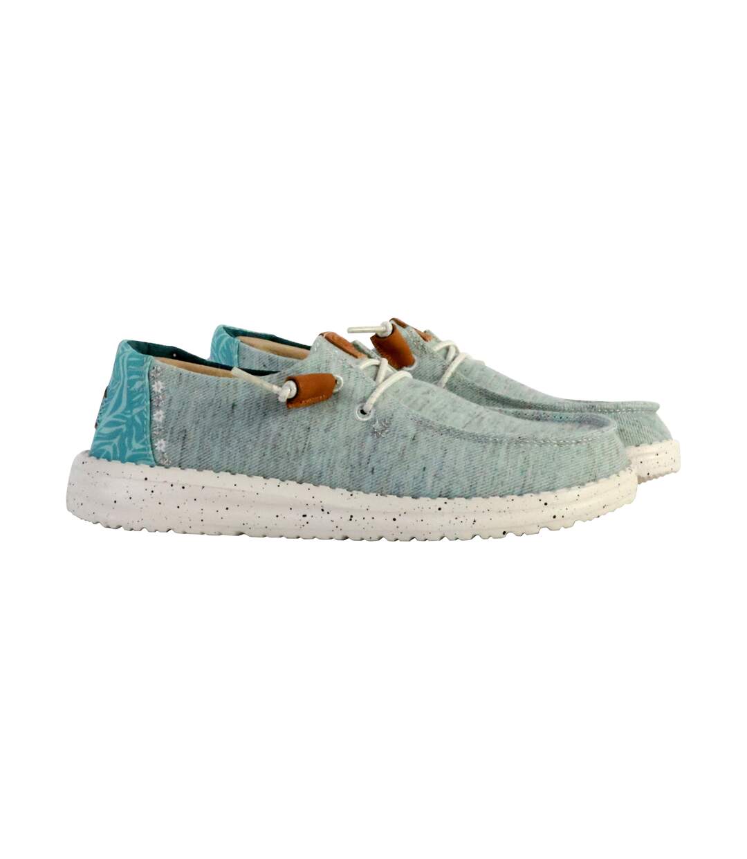 Moccassin à Lacets Hey Dude Wendy Heathered Slub Tropical-3