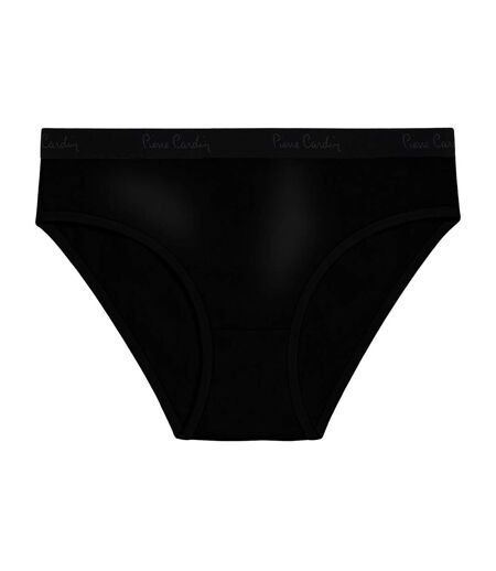 Lot de 3 slips femme  en coton uni et imprimé ceinture fine 2cm BGP Pierre Cardin