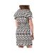 Robe beige/noir femme only nova - m-2