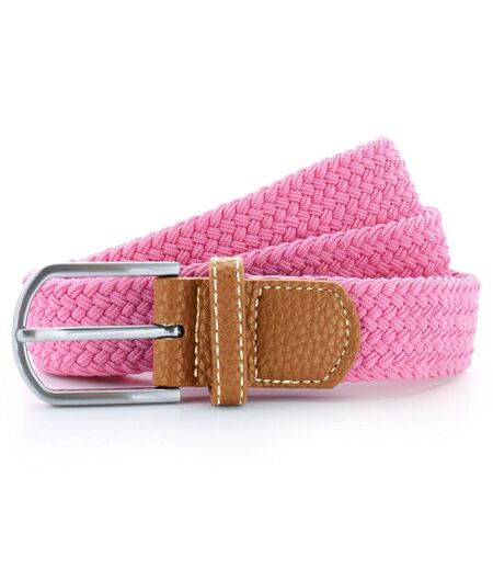 Asquith & Fox Mens Woven Braid Stretch Belt (Pink Carnation) - UTRW4913