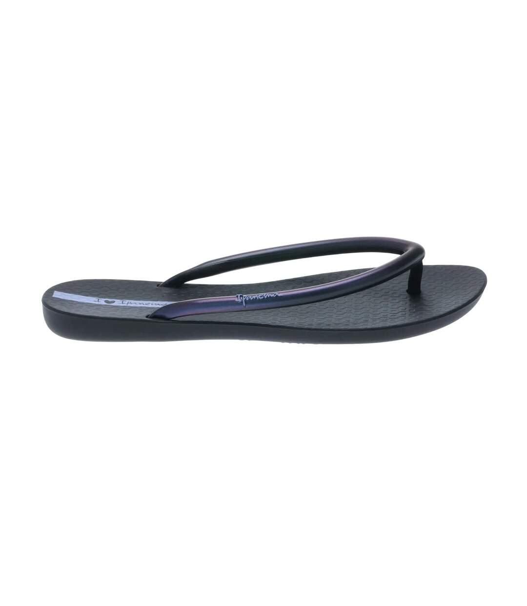 Womens/ladies wave bubble flip flops black Ipanema-3