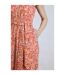Womens/ladies nalani abstract eco liva jumpsuit tango red Weird Fish-4