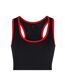 Tri Dri Womens/Ladies Panelled Fitness Tank Top (Black / Red)