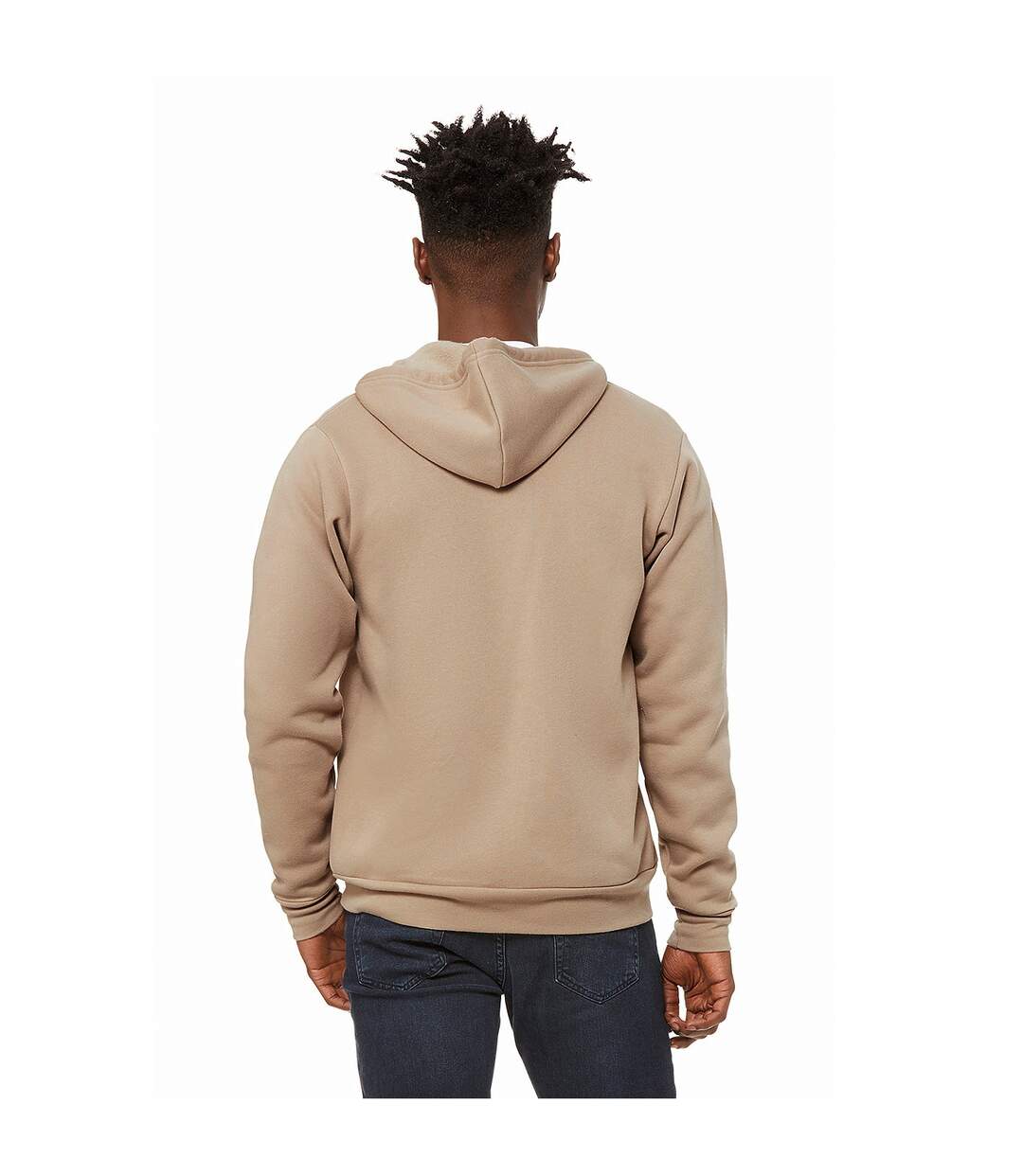 Canvas sweat à capuche et fermeture zippée homme marron clair Bella + Canvas