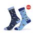 Pack of 2  Womens/ladies bee bamboo socks  blue/yellow Aubrion-1