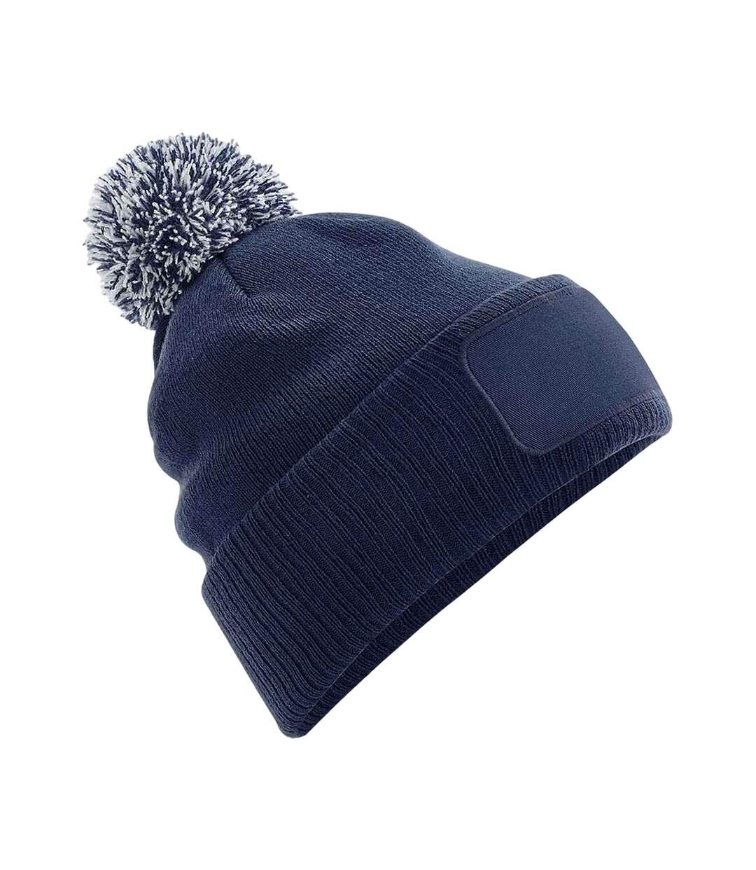 Snowstar Beanie French Navy Light Grey Beechfield-1