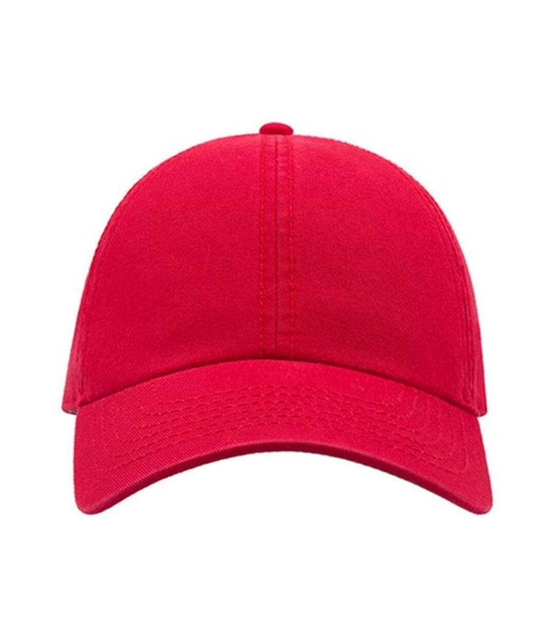 Casquette 6 Panneaux Action Mixte Rouge Atlantis-4