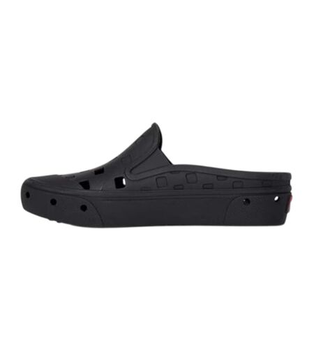 Womens/ladies Perforated Flatform Mules Black Vans
